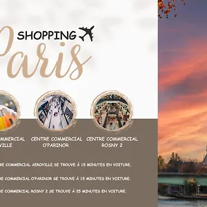 1 Chambre Proche Gare Rer B Vert Galant - Parking Et Balcon Prive - Proche Aeroport Roissy Cdg - Parc Des Expositions - Paris - Stade De France - Asterix - Disneyland Paris Appartement